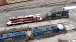 In transit back home and covered in snow, LIRC 3001 sits in the Mickey Mouse at Wyoming Yard